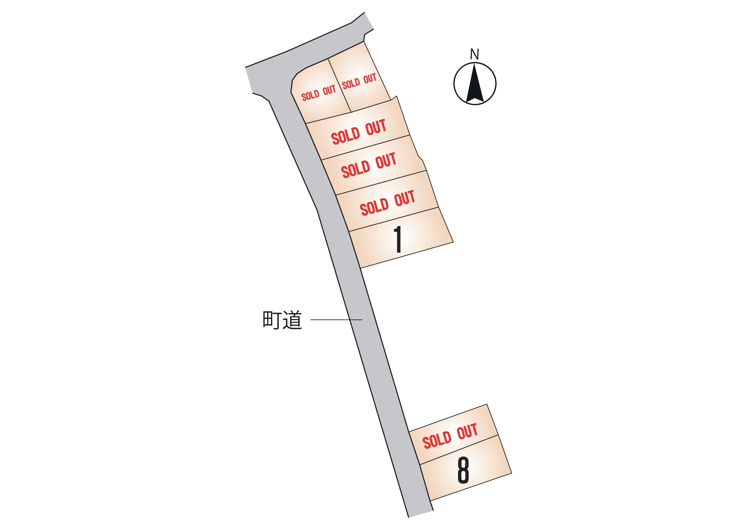 嘉島町 上六嘉 全8区画【⑧号地】
