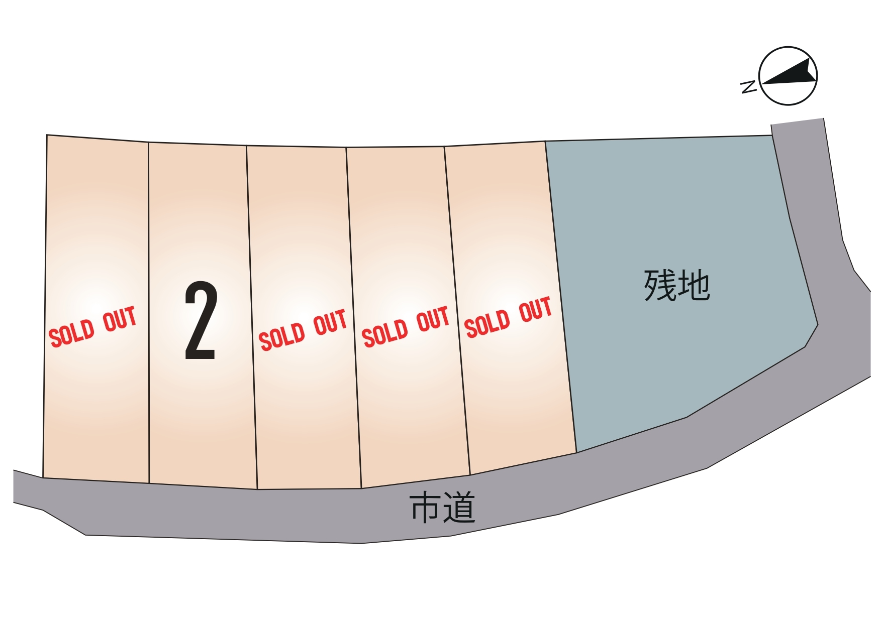 北区 龍田6丁目 全5区画【②号地】