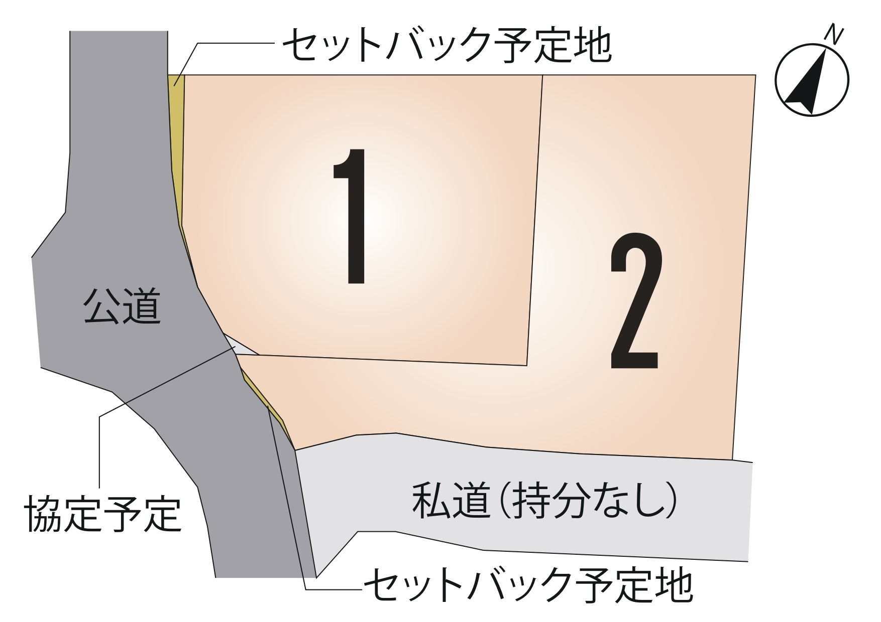 中央区 渡鹿6丁目 全2区画【②号地】