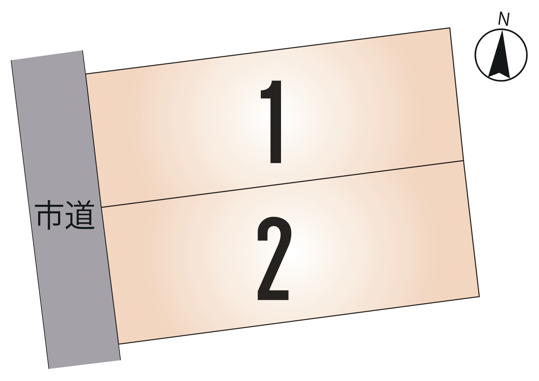 中央区 帯山3丁目 全2区画【①号地】